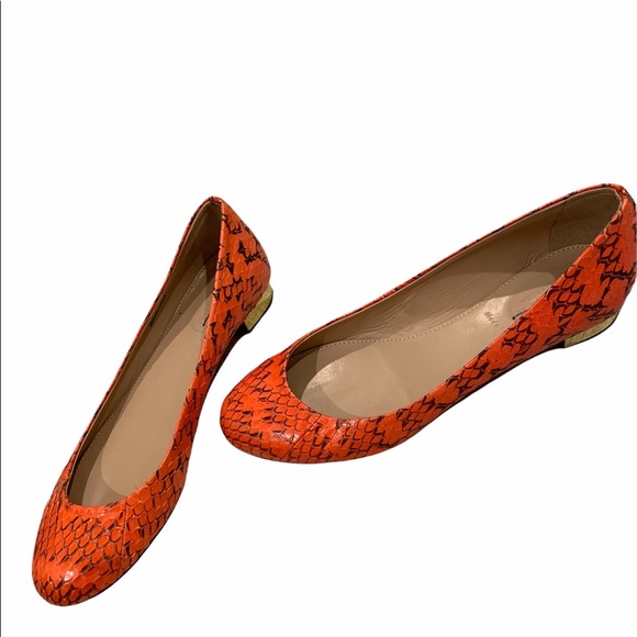 J Crew Collection Janey Snakeskin Flats - Picture 5 of 10